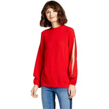Mossimo Women's Open Sleeve Pullover Sweater Red Large