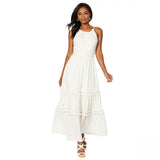Curations Women's Plus Size Maxi Dress With Lace Trim