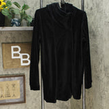 Cuddl Duds Women's Double Plush Velour Cowl Hood Wrap Black Medium