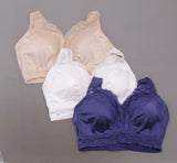 Rhonda Shear Women's Plus Size LOT OF 3 Betty Pin Up Bra With Back Closure