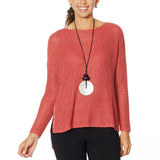 MarlaWynne Plus Size Crimp Yarn Tunic Sweater