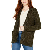 Hippie Rose Women's Junior Fit Chenille Pocket Sweater Cardigan