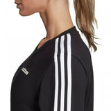 Adidas Women's 3 Stripe Crewneck Fitness Training Pullover Sweatshirt