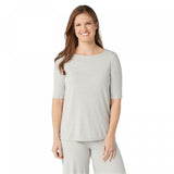 Cuddl Duds Plus Size Wide Rib Elbow Sleeve Tunic Top
