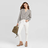 Universal Thread Women's Long Sleeve Button Front Tunic Blouse