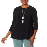 MarlaWynne Women's Flowy Butterfly Tee With 3/4 Sleeves