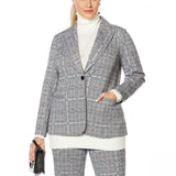 DG2 by Diane Gilman Women's Plus Size Ponte Knit Boyfriend Blazer