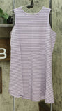 DG2 by Diane Gilman Women's Asymmetric Drape Striped Tank Top