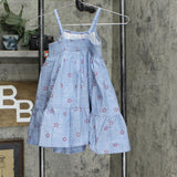 Cat & Jack Girls' Printed Tiered Lined Woven Sleeveless Dress
