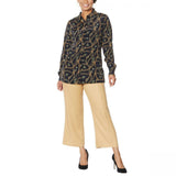 DG2 by Diane Gilman Women's All-Over Print Silk Blend Blouse