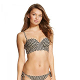 Xhilaration Women's Chevron Push Up Midi Bikini Swim Top XS