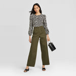 Who What Wear Women's Mid Rise Relaxed Trousers