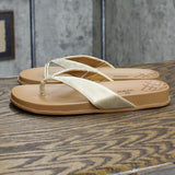Susina Women's Ariele Thong Flip Flop Flat Sandal Gold Metallic 8