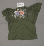 Xhilaration Women's Short Sleeve Embroidered Mesh Top Shirt