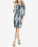 Karen Kane Women's 3/4 Sleeve Printed Sheath Dress