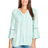 Gloria Vanderbilt Women's Nova Flutter Sleeve Blouse