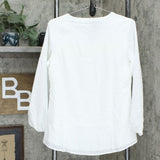 NWT Isaac Mizrahi Live! Women's Clip Dot Blouse With Ladder Lace Detail 2