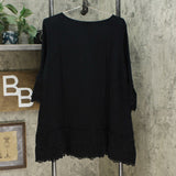 G by Giuliana Womens Tunic Top With Eyelet Trim