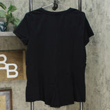 Isaac Mizrahi Live! Women's Short-Sleeve Curved Back Hem Knit Top