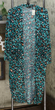 G by Giuliana Women's Printed Stretch Hacci Slub Knit Duster Cardigan