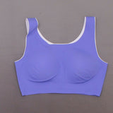 Rhonda Shear Invisible Body Bra With Contrast Trim Purple Large