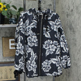 Dennis Basso Women's Floral Water Resistant Hooded Quilted Jacket