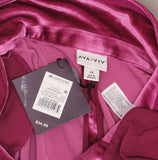 Ava & Viv Women's Plus Size Belted Velour Jacket