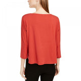 Eileen Fisher Women's V-Neck 3/4-Sleeve Top