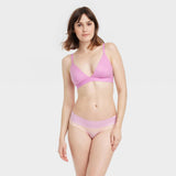 Auden Women's Striped Cotton Cheeky Underwear with Lace Waistband
