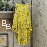 DG2 by Diane Gilman Women's Printed Ruffle Poncho Blouse