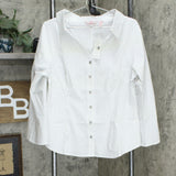 Laurie Felt Women's Wide Neck Button Front Blouse
