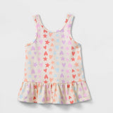 Cat & Jack Toddler Girls' Star & Hearts Peplum Tank Top
