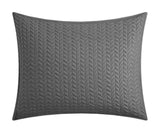 Chic Home 3-Piece Queen Size Weaverland Quilt Set : Bedspread And Shams Gray