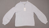 A New Day Women's Long Sleeve Frill Neck Ribbed Pullover Sweater