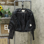 Bar III Women's Faux Leather Moto Jacket Black XS