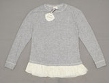 Knox Rose Women's Long Sleeve Lace Twofer Sweatshirt