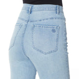 DG2 by Diane Gilman Women's Plus Size Classic Stretch Crochet Hem Cropped Jeans