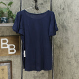 DG2 by Diane Gilman Women's Hi Low Flutter Sleeve T-Shirt