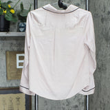 Stars Above Womens 2pc Satin Long Sleeve Top and Shorts Pajama Set XK505 Pink XS