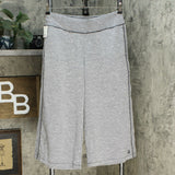 Cuddl Duds Women's Slub Knit Cropped Wide Leg Pants