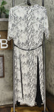 Nina Leonard Women's Plus Size Nicole Belted Midi Dress With Godet Detail