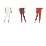 MarlaWynne Women's Stretch Twill FLATTERfit Pants With Slit
