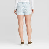 Universal Thread Women's Striped High Rise Jean Shorts