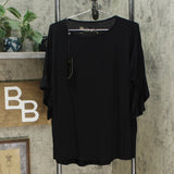 DG2 by Diane Gilman Women's Ruffle Sleeve Dolman Top