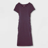 Isabel Maternity By Ingrid & Isabel T-Shirt Maternity Dress Navy / Orange L