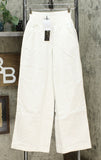 NWT DG2 By Diane Gilman Womens Smocked Palazzo Cotton Jeans Pants. 680780 Small
