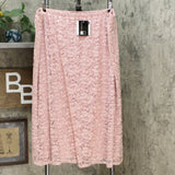 Antthony Women's Petite Silver Jubilee Lace Overlay Skirt