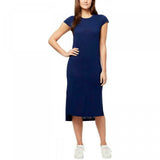 Jessica Simpson Women's Cap Sleeve Side Slit Midi Dress