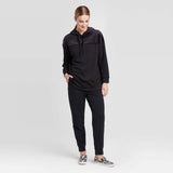 Prologue Women's Velour Paneled Hooded Sweatshirt