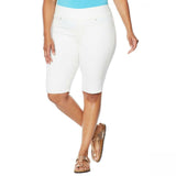 DG2 by Diane Gilman Women's Plus Size Classic Stretch Pull-On Bermuda Shorts